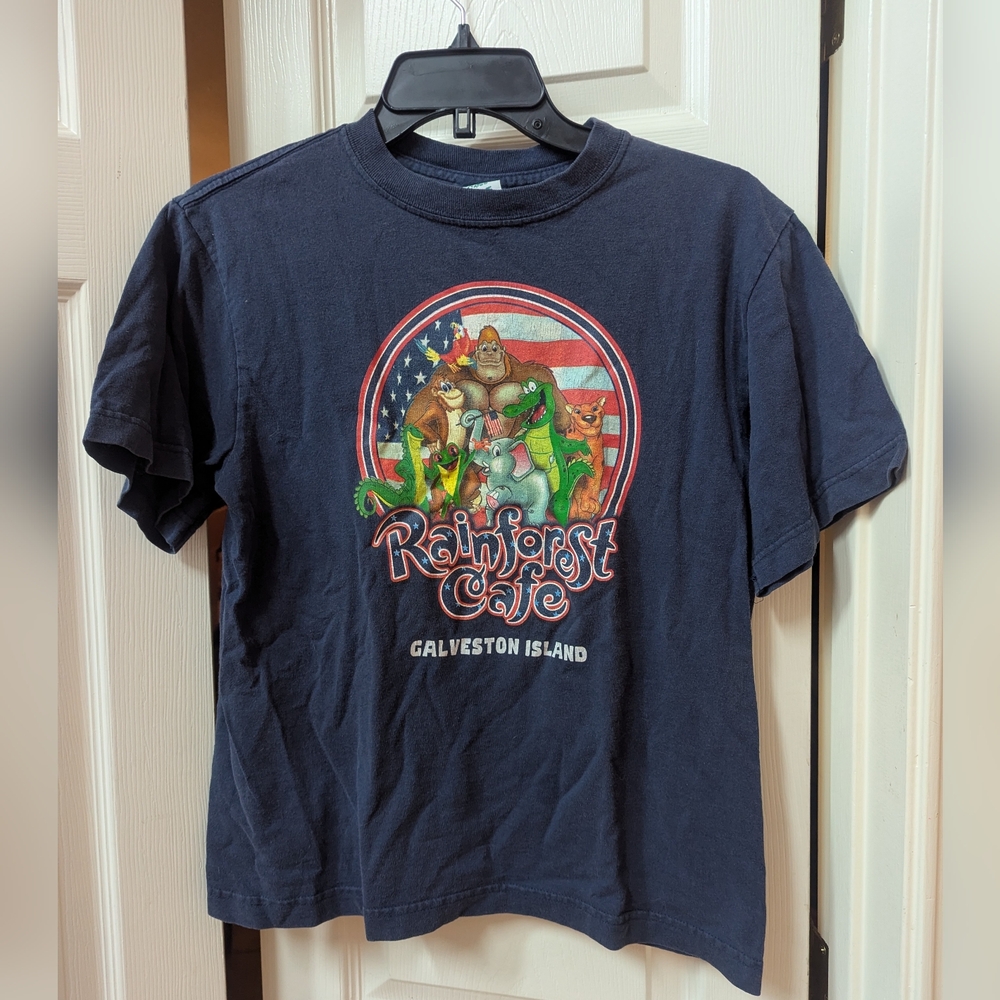 Rainforest Cafe Galveston Island Texas T Shirt Kids size L-10
